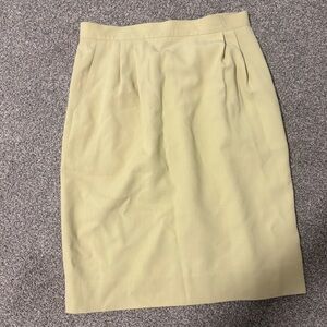 Vintage Yellow Knee Length Skirt Size 6 Small / Medium